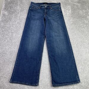 Banana Republic Jeans Women’s 28X30 Blue Wide Leg Mid-Rise Dark Wash Denim